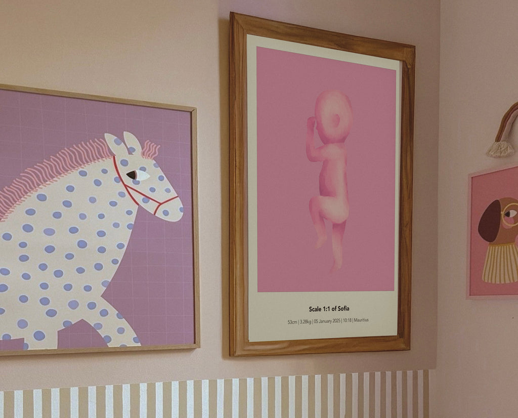 1:1 Scale Custom 300DPI Printable Digital Birth Poster - Watercolour Style