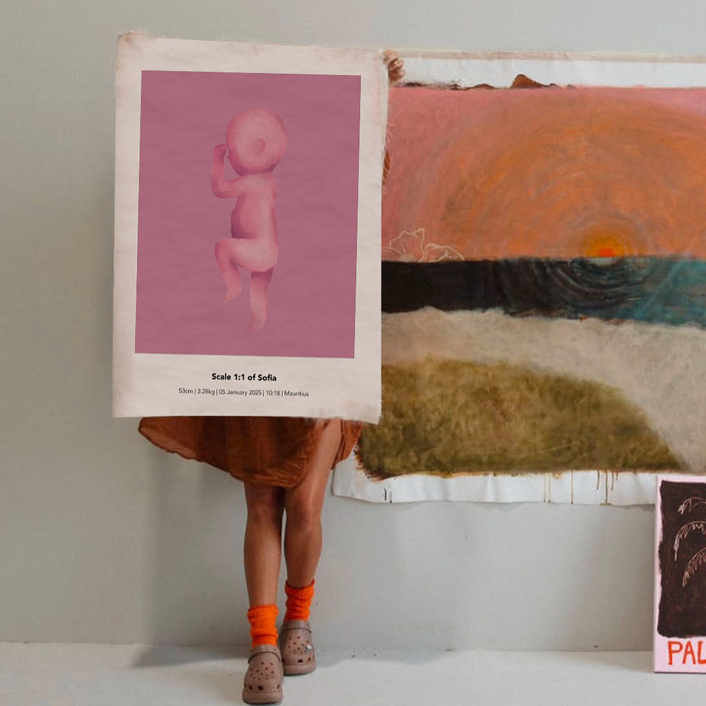 1:1 Scale Custom 300DPI Printable Digital Birth Poster - Watercolour Style