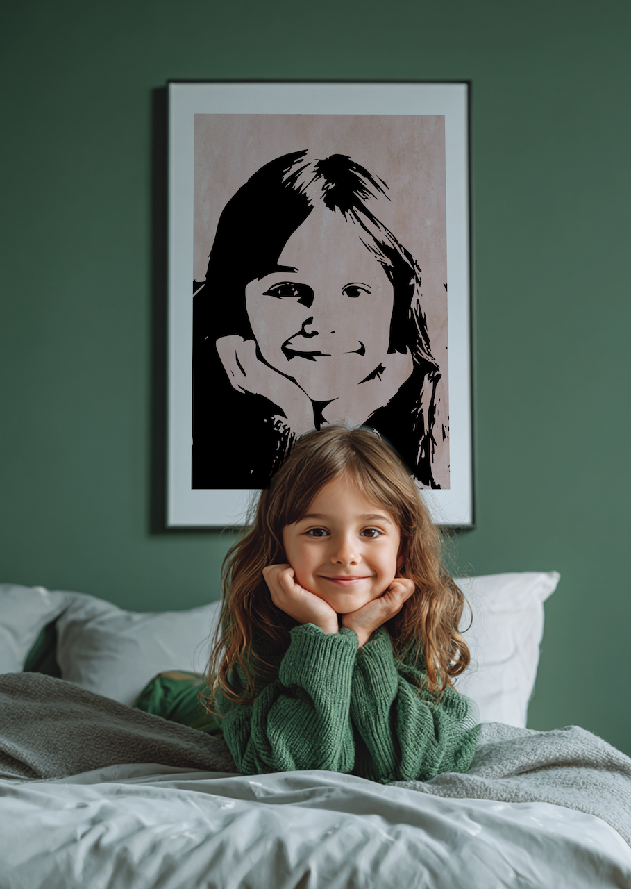 Custom Child Face Art – Printable Wall Decor
